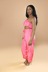 Monica hot girl pink wind suit set - Style Kurator