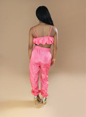 Monica hot girl pink wind suit set - Style Kurator