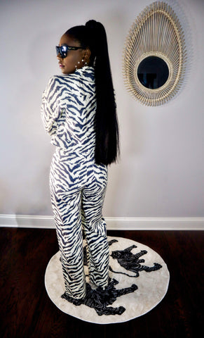 Wilde Zebra Striped Pant Set - Style Kurator